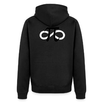 Die Unendlichkeit - Unisex Premium Bio Zip Hoodie - Schwarz - Hinten - Nico (187cm)