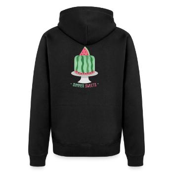 melon - Veste à capuche bio Premium Unisexe - noir - Dos - Nico (187cm)