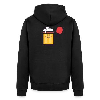 beer pong - Veste à capuche bio Premium Unisexe - noir - Dos - Nico (187cm)