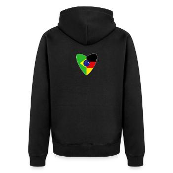 Brésil Allemagne drapeau brésilien cadeau - Veste à capuche bio Premium Unisexe - noir - Dos - Nico (187cm)