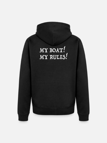 MY BOAT MY RULES - Unisex Premium Organic Zip Hoodie - black