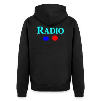 Radio - Veste à capuche bio Premium Unisexe - noir - Dos - Nico (187cm)
