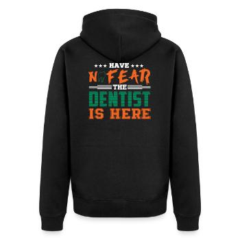 Dentiste Dentiste Dentaire Dentiste profession cadeau - Veste à capuche bio Premium Unisexe - noir - Dos - Nico (187cm)