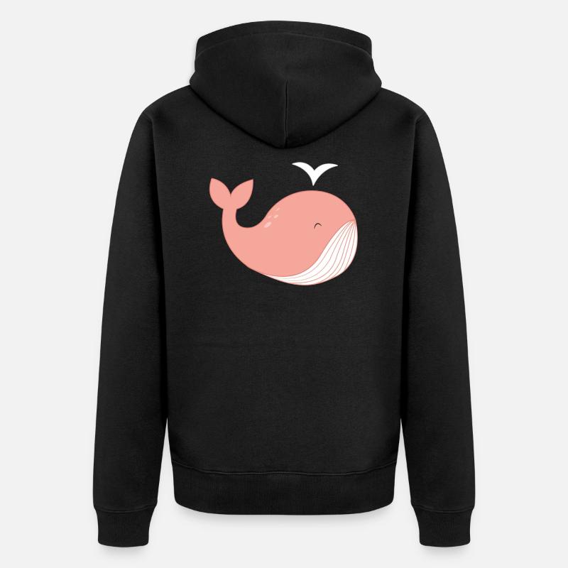 Baleine pas! - Veste à capuche bio Premium Unisexe - noir