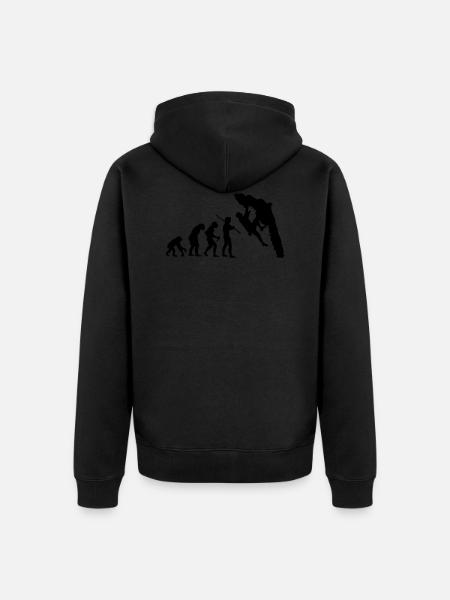 Boulder Evolution - Unisex Premium Bio Zip Hoodie - Schwarz