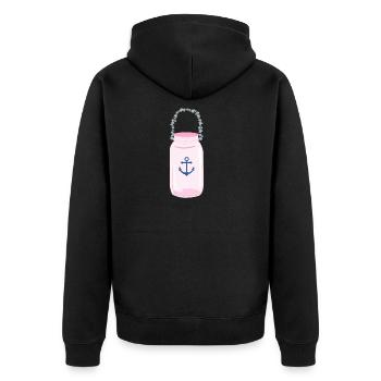 Ancre verre - Veste à capuche bio Premium Unisexe - noir - Dos - Nico (187cm)
