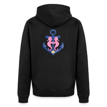 Hippocampe Anker - Veste à capuche bio Premium Unisexe - noir - Dos - Nico (187cm)