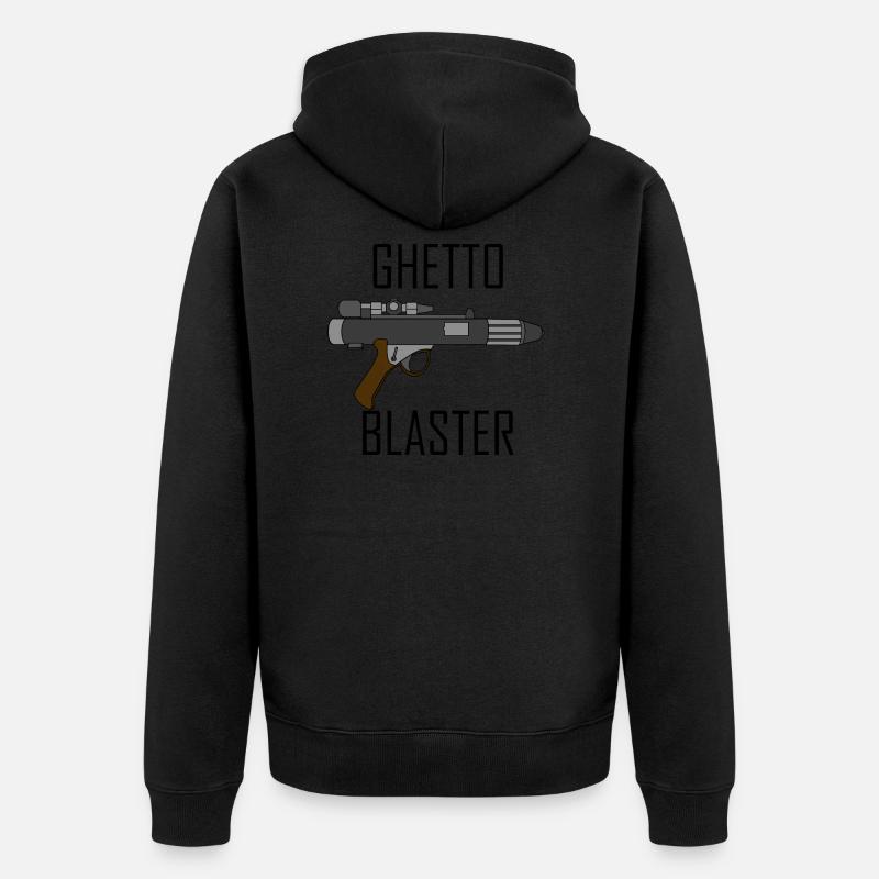 Ghetto Blaster Pistolet - Veste à capuche bio Premium Unisexe - noir