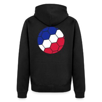 Ballon Italie Football Français Supporter France - Veste à capuche bio Premium Unisexe - noir - Dos - Nico (187cm)