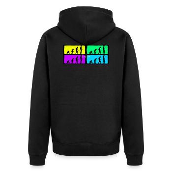 évolution - Veste à capuche bio Premium Unisexe - noir - Dos - Nico (187cm)