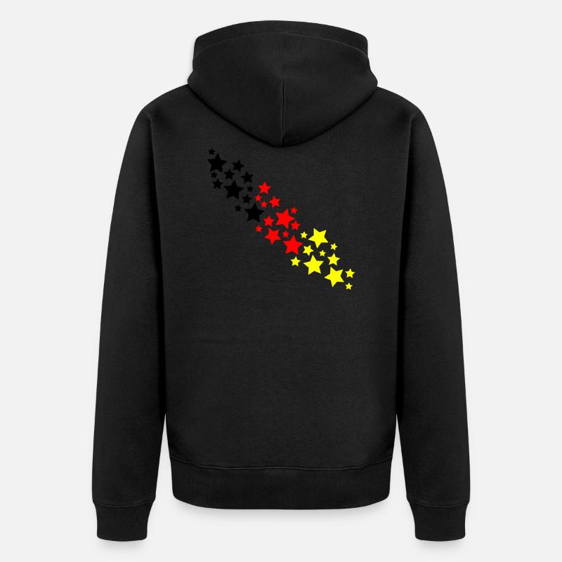 Étoiles d'Allemagne - Veste à capuche bio Premium Unisexe - noir
