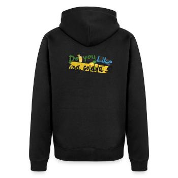 Aimez-vous Pina colada ?? | T-shirt de chanson - Veste à capuche bio Premium Unisexe - noir - Dos - Nico (187cm)