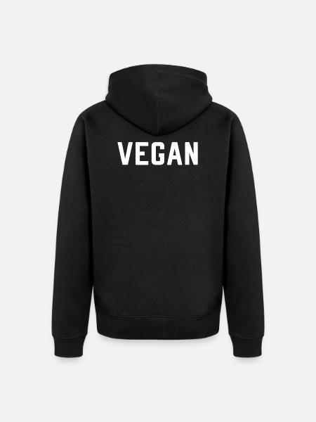 vegan - Unisex Premium Organic Zip Hoodie - black