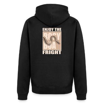 Serpent snakes rose boa Rosy Boa gift - Unisex Premium Organic Zip Hoodie - black - Back - Nico (187cm)