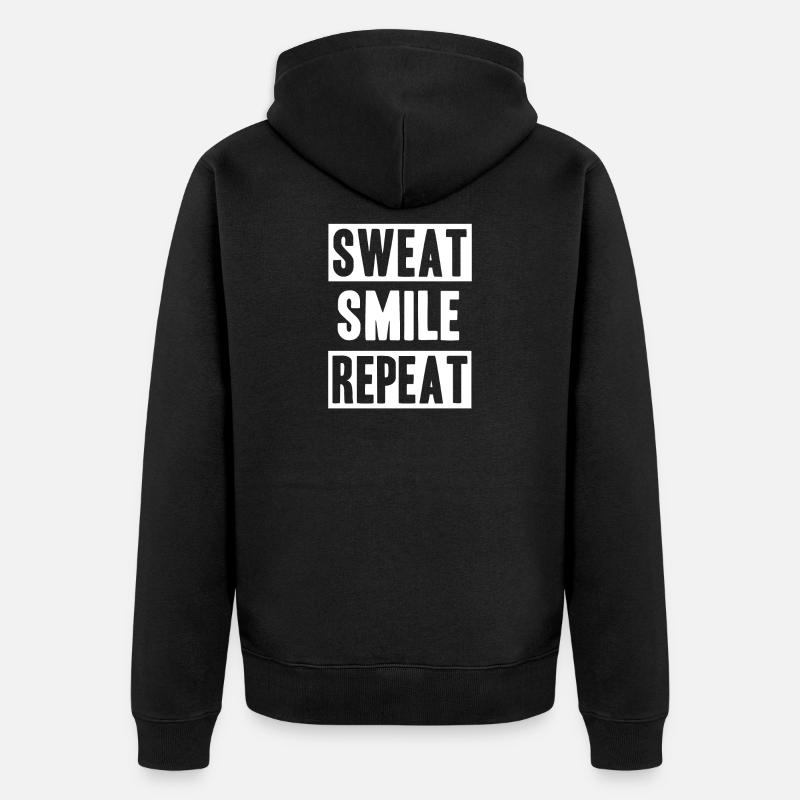Training - Unisex Premium Bio Zip Hoodie - Schwarz