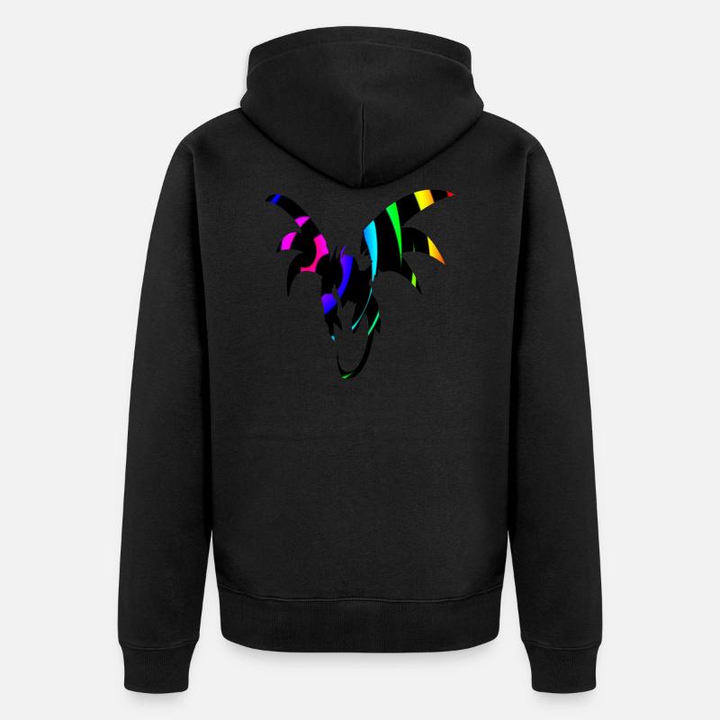 Dragon Bow Boucle de dragon - Veste à capuche bio Premium Unisexe - noir