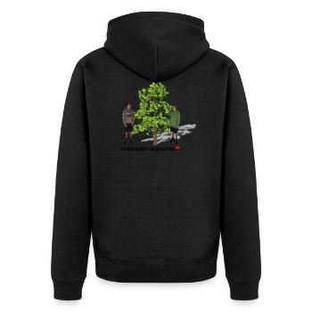 Scattered fruit Schaffer and her apple tree - Unisex Premium Organic Zip Hoodie - black - Back - Nico (187cm)