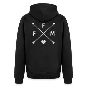 FFM FRANKFURT AM GRANDE CHEMISE GRUNGE - Veste à capuche bio Premium Unisexe - noir - Dos - Nico (187cm)