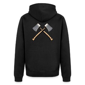hache - Veste à capuche bio Premium Unisexe - noir - Dos - Nico (187cm)