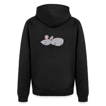 Souris - Veste à capuche bio Premium Unisexe - noir - Dos - Nico (187cm)