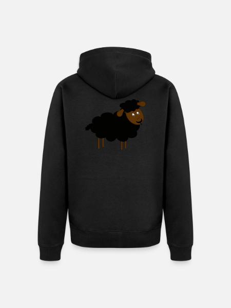 black sheep - Unisex Premium Organic Zip Hoodie - black