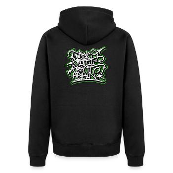 make graffiti great again sprayer geschenk - Unisex Premium Bio Zip Hoodie - Schwarz - Hinten - Nico (187cm)