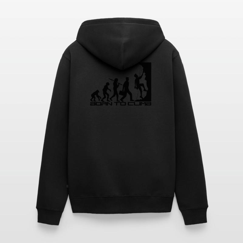 born to climb evolution evolution born steep Unisex Premium Organic Zip Hoodie
