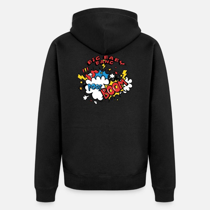 Baby Boom - Explosion - Naissance - Veste à capuche bio Premium Unisexe - noir