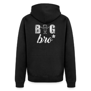 Big Brother Big Bro cadeau frères et sœurs - Veste à capuche bio Premium Unisexe - noir - Dos - Nico (187cm)