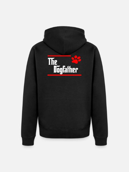 the dogfather - Unisex Premium Organic Zip Hoodie - black