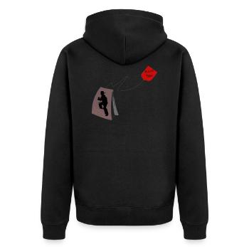 KaraTee. karaté - Veste à capuche bio Premium Unisexe - noir - Dos - Nico (187cm)