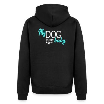 Chiens chiens - Veste à capuche bio Premium Unisexe - noir - Dos - Nico (187cm)