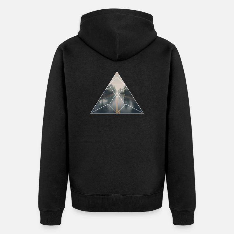 Graphique Nature moderne - Veste à capuche bio Premium Unisexe - noir