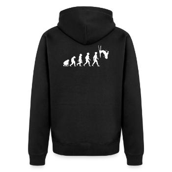 Evolution skieur ski freestyle sport d'hiver - Veste à capuche bio Premium Unisexe - noir - Dos - Nico (187cm)