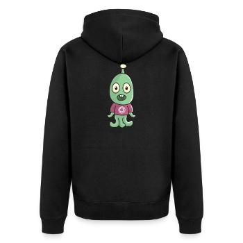étranger - Veste à capuche bio Premium Unisexe - noir - Dos - Nico (187cm)