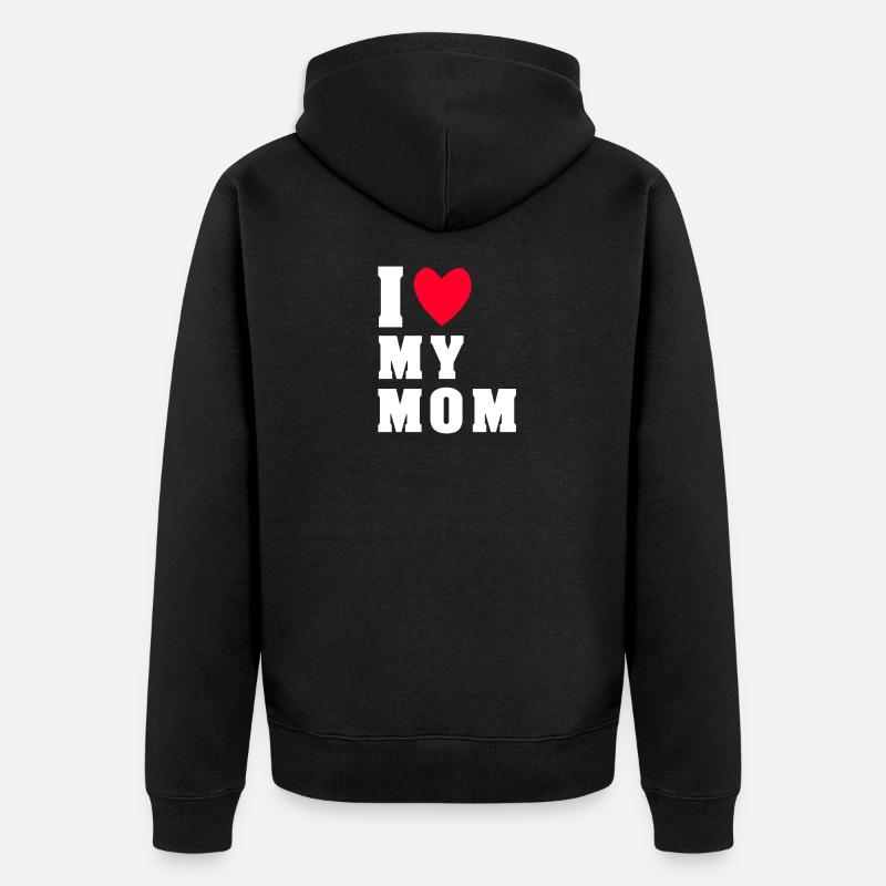 J'aime ma maman - Veste à capuche bio Premium Unisexe - noir