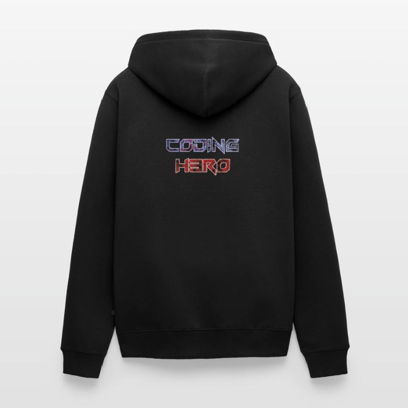 Coding Hero - héros de la programmation Veste à capuche bio Premium Unisexe