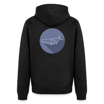 baleine - Veste à capuche bio Premium Unisexe - noir - Dos - Nico (187cm)