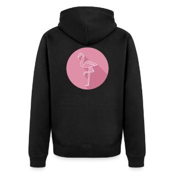flamant - Veste à capuche bio Premium Unisexe - noir - Dos - Nico (187cm)