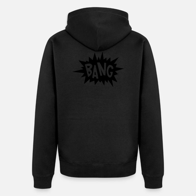 Bang Explosion Funny Spaß Geschenk - Unisex Premium Bio Zip Hoodie - Schwarz