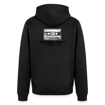 Cassette - Te connais-tu encore? - Veste à capuche bio Premium Unisexe - noir - Dos - Nico (187cm)