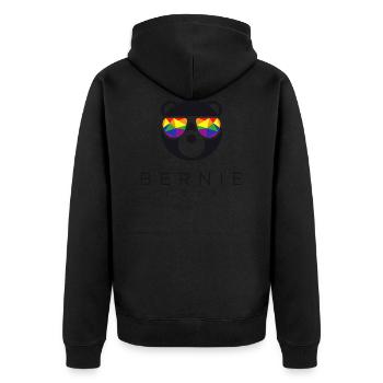 Bernie Love - Unisex Premium Organic Zip Hoodie - black - Back - Nico (187cm)