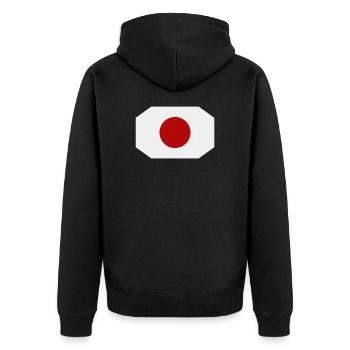 drapeau du japon - Veste à capuche bio Premium Unisexe - noir - Dos - Nico (187cm)