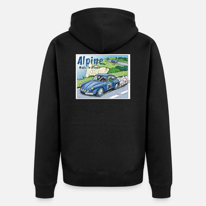 Polete in Alpin 106 - Unisex Premium Bio Zip Hoodie - Schwarz