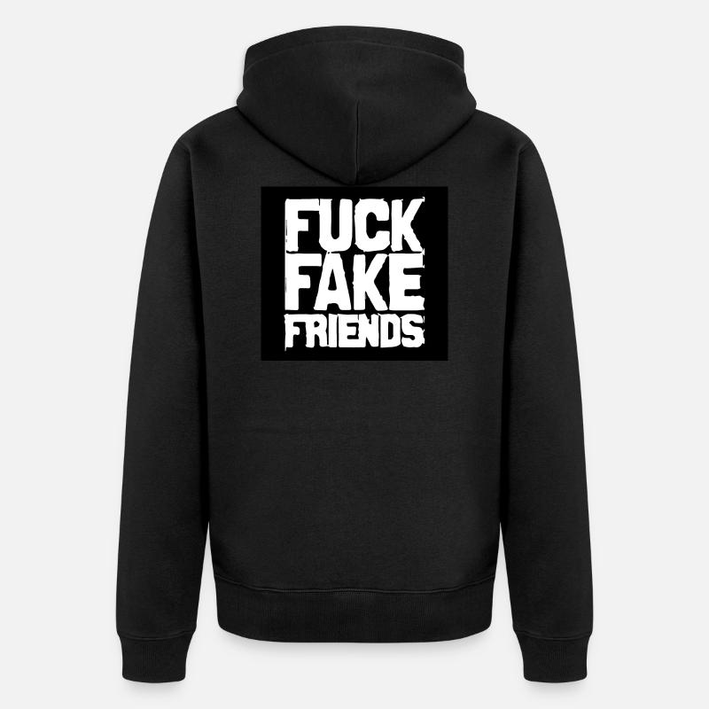 FICK - Unisex Premium Bio Zip Hoodie - Schwarz