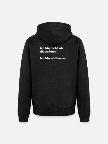 Funny saying special - Unisex Premium Organic Zip Hoodie - black