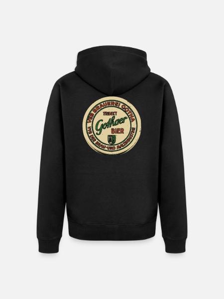 VEB Brewery Gotha - Unisex Premium Organic Zip Hoodie - black