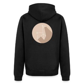 lama - Veste à capuche bio Premium Unisexe - noir - Dos - Nico (187cm)