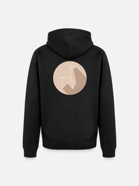 lama - Veste à capuche bio Premium Unisexe - noir