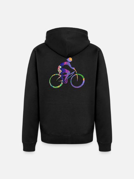 cyclist - Unisex Premium Organic Zip Hoodie - black